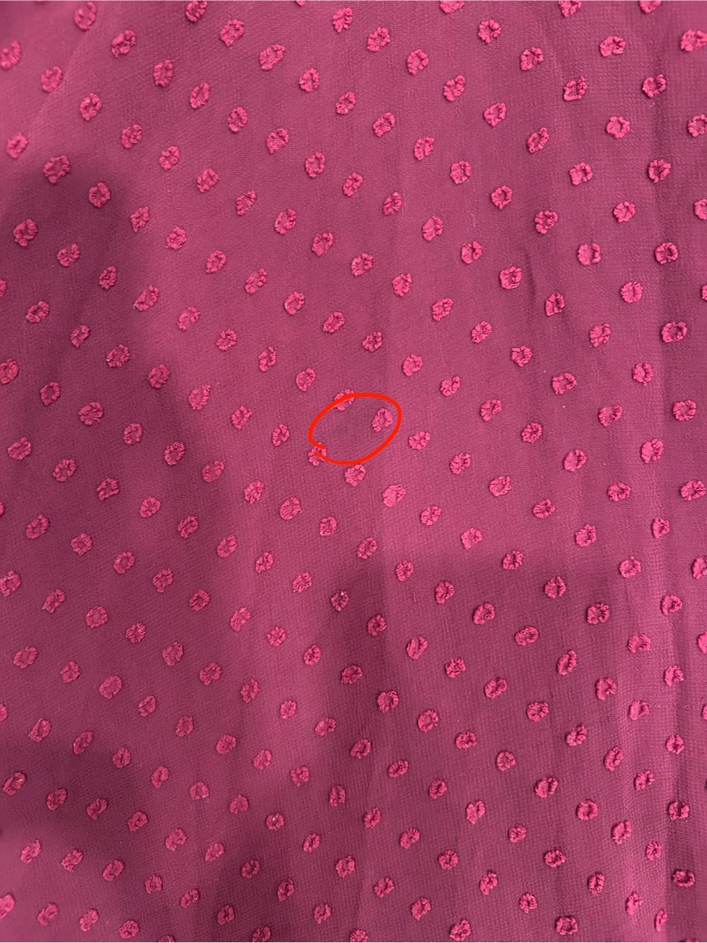 Mia Joy Joyfolie Burgundy Swiss Dot Ruffle Dress Size 12 - Picture 9 of 9
